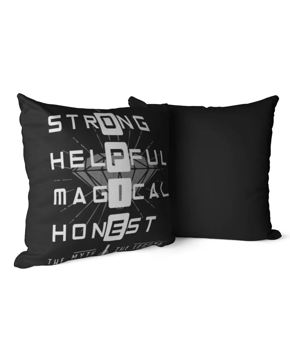 OPIE The Myth The Legend Cotton Drill Pillow (Dual Sided) black 16x16in