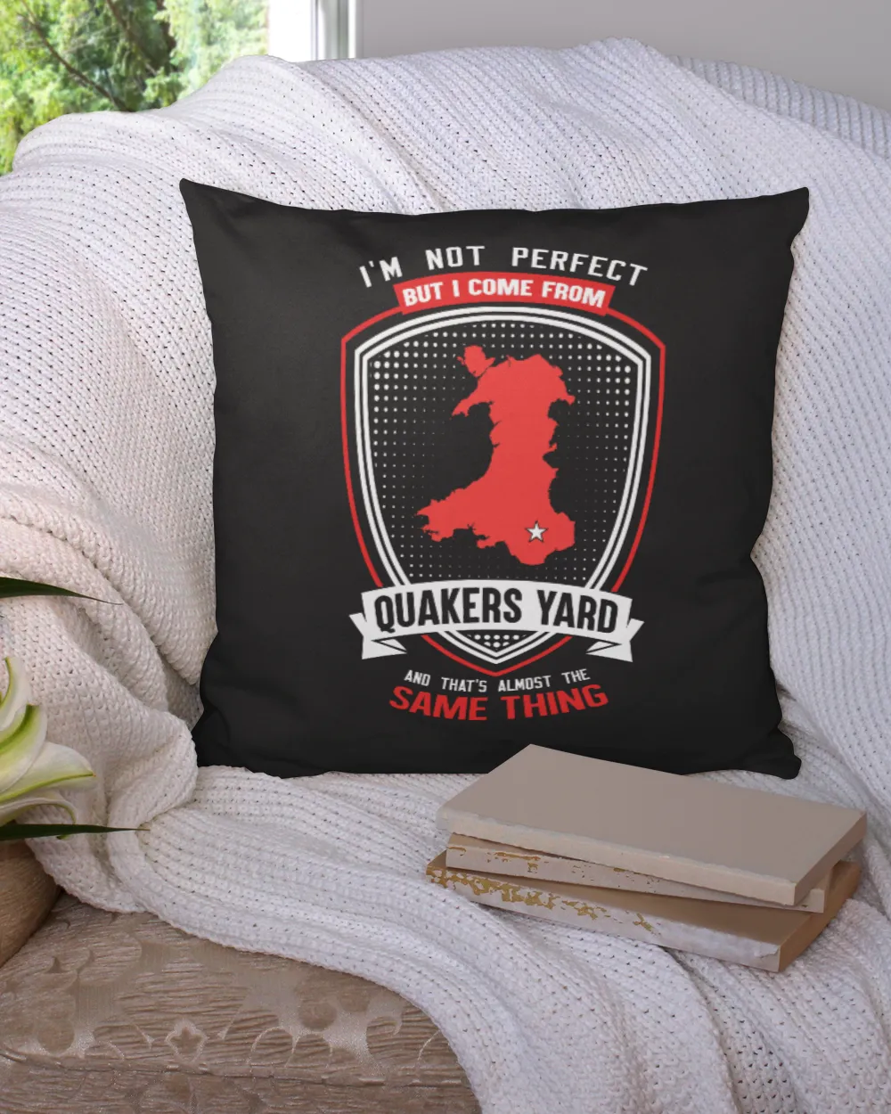 pameng-QUAKERS YARD Cotton Drill Pillow (Dual Sided) black 16x16in
