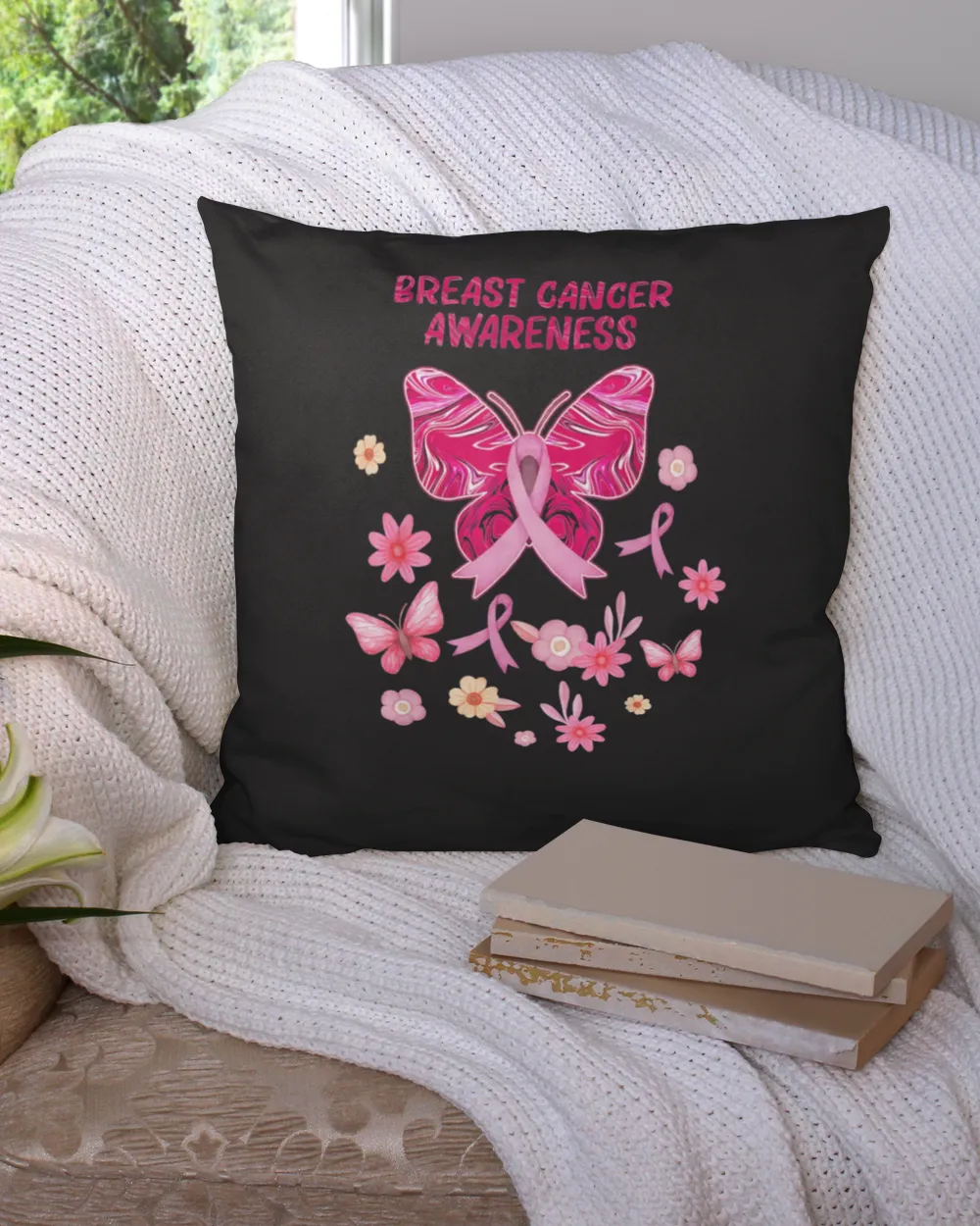 In october We Wear Pink Butterfly Breast Cancer Awar Tee Shirt