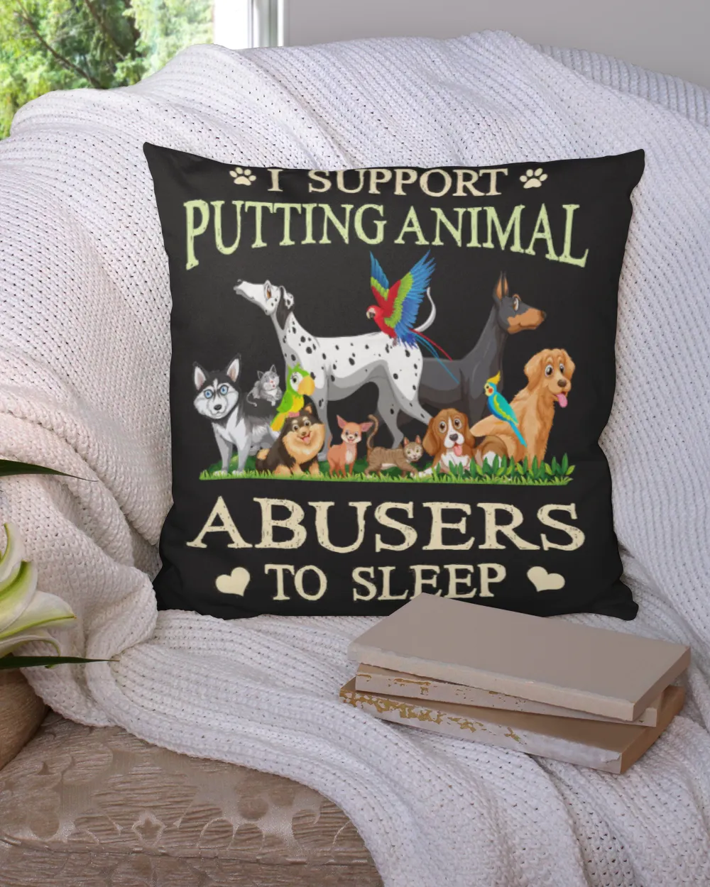 I Support Putting Animal Abusers To Sleep Dog TShirt