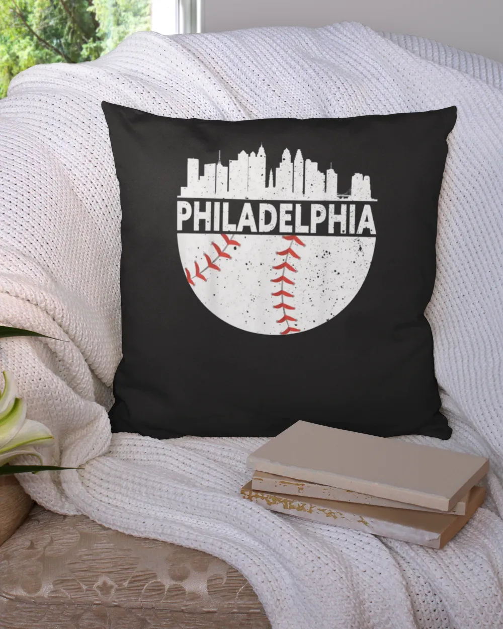 Vintage Philadelphia Skyline Baseball Retro Philly Cityscap Shirt