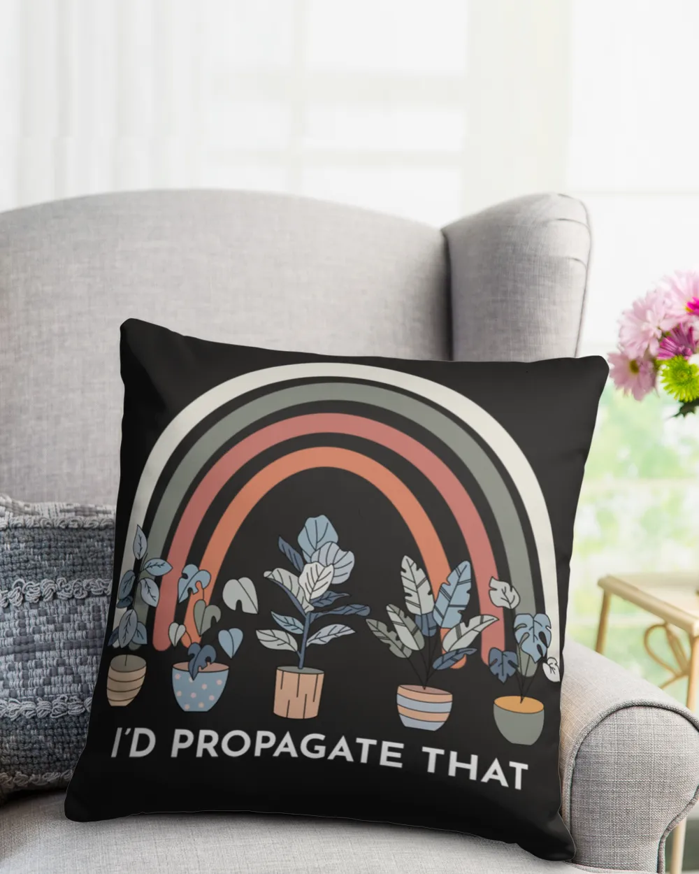 I'd propagate that Cotton Drill Pillow (Dual Sided) black 16x16in