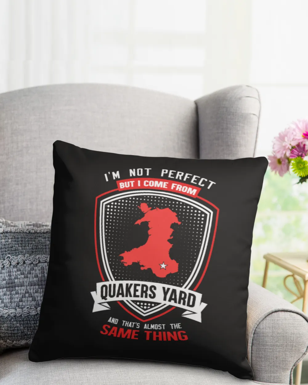 pameng-QUAKERS YARD Cotton Drill Pillow (Dual Sided) black 16x16in