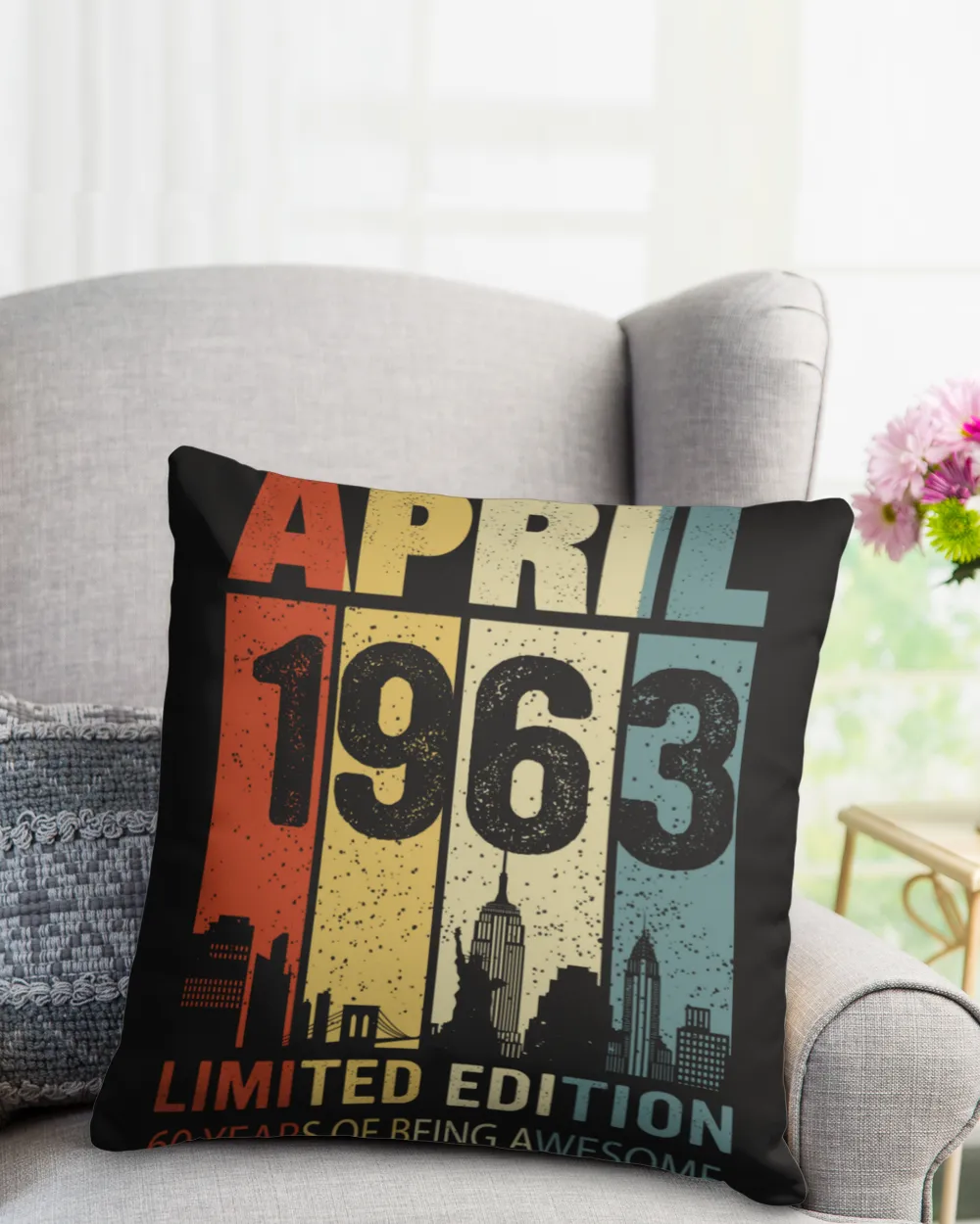 APR 1963 LE Cotton Drill Pillow (Dual Sided) black 16x16in