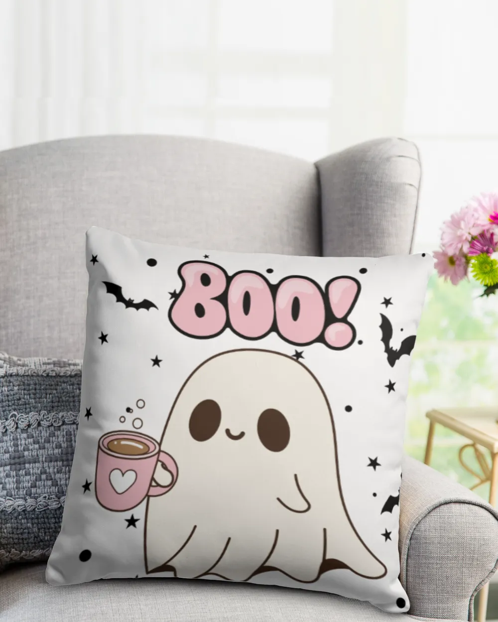 Halloween002 Sleep Cotton Drill Pillow (Dual Sided) white 16x16in