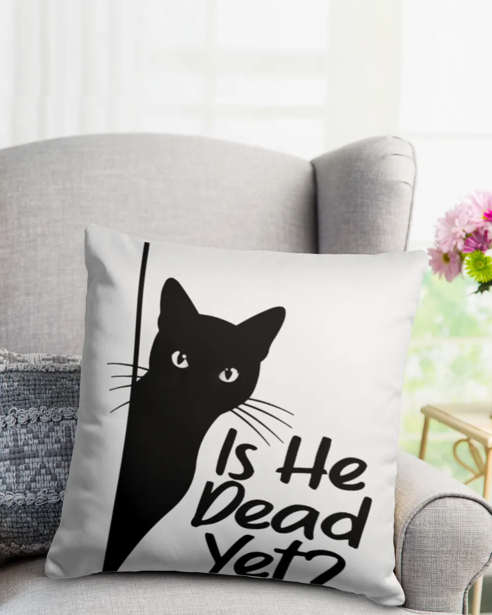 IsHeVintageDeadYet Sarcastic Cat Humor Tee TShirt