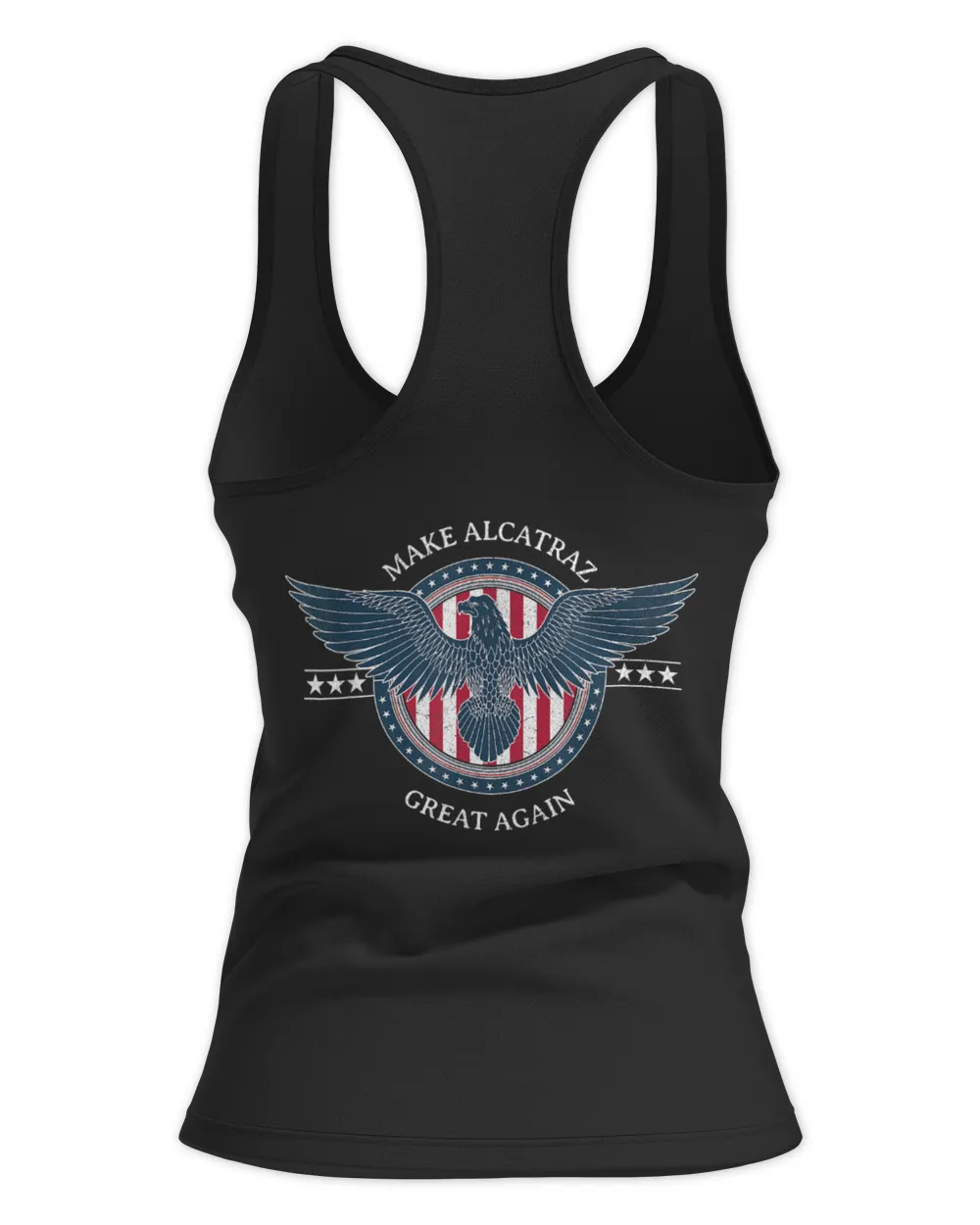 MAKE ALCATRAZ GREAT AGAIN Women's Ideal Racerback Tank black xs