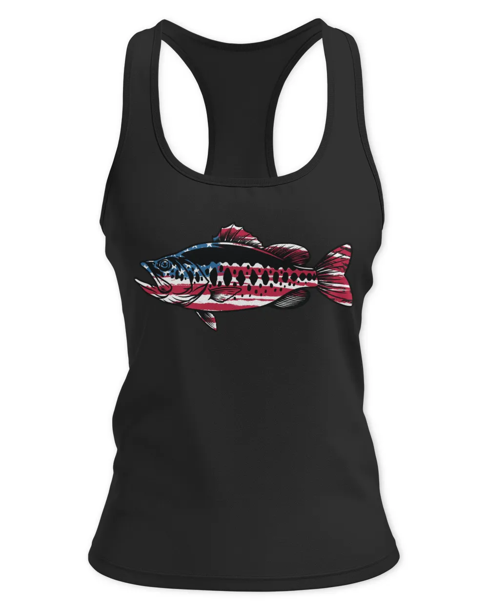 Fishing in the United States Women's Ideal Racerback Tank black xs