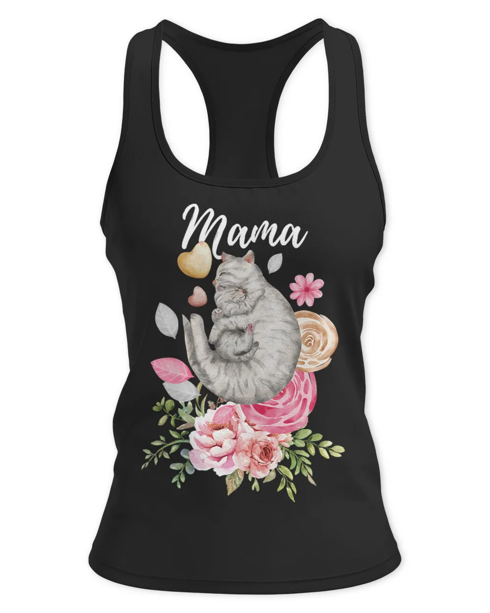 Black Cat Paws Womens Mama Cat New Mom Cute Cats Mommy Gift For Mothers Day 176