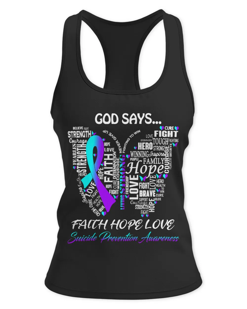 Suicide Prevention Butterfly Faith Hope Love Suicide Prevention Gifts