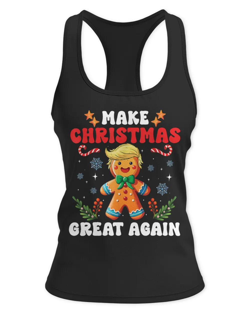 Make Christmas Great Again Women's Ideal Racerback Tank black xs