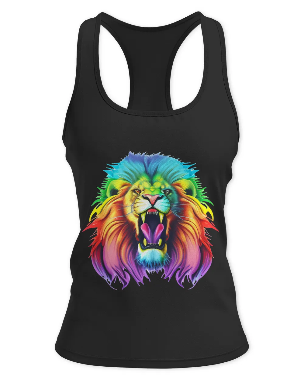 Colorful africa lioness lion head lion lover animal art