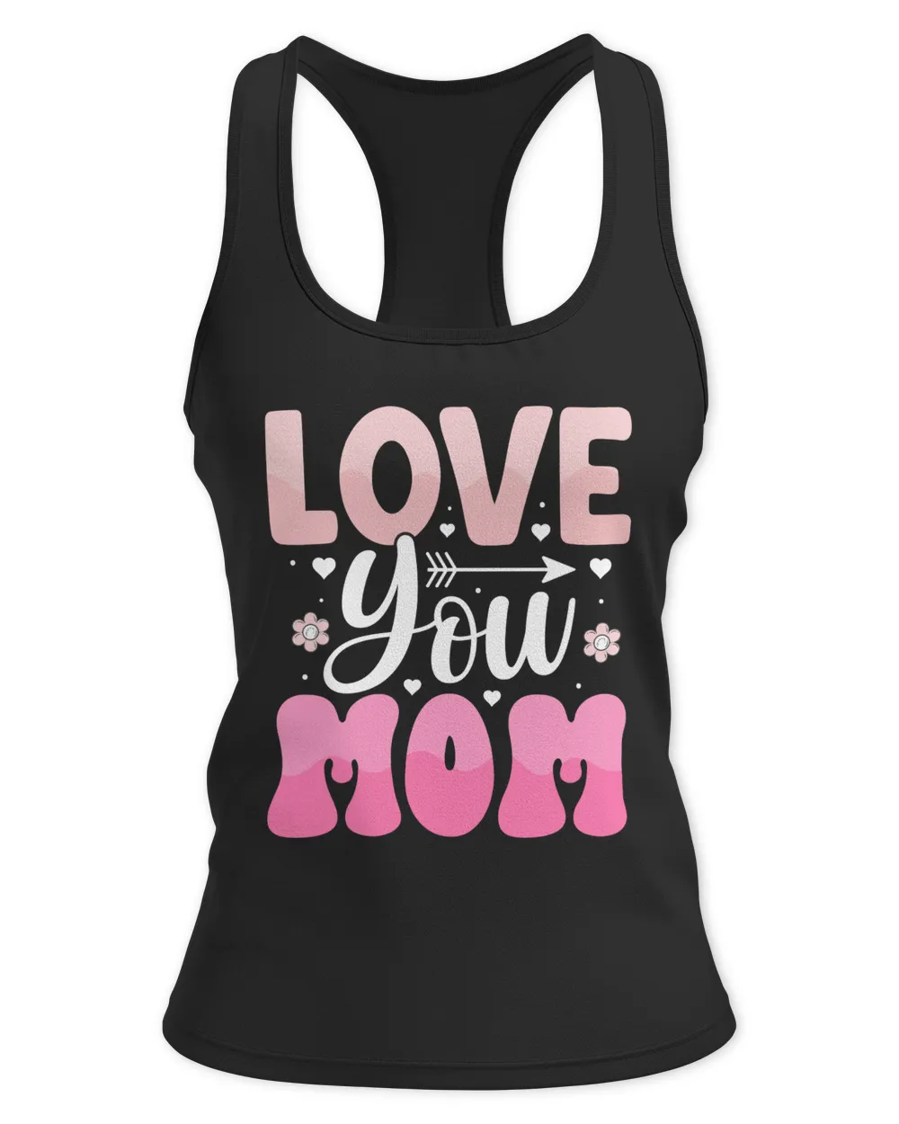 Love You Mom Women's Ideal Racerback Tank black xs