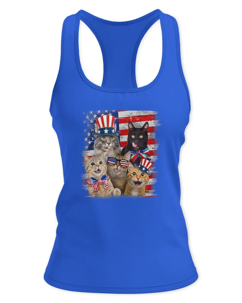 Cat Happy Freedom Day Cat Lovers Cat Moms 4th July American_2