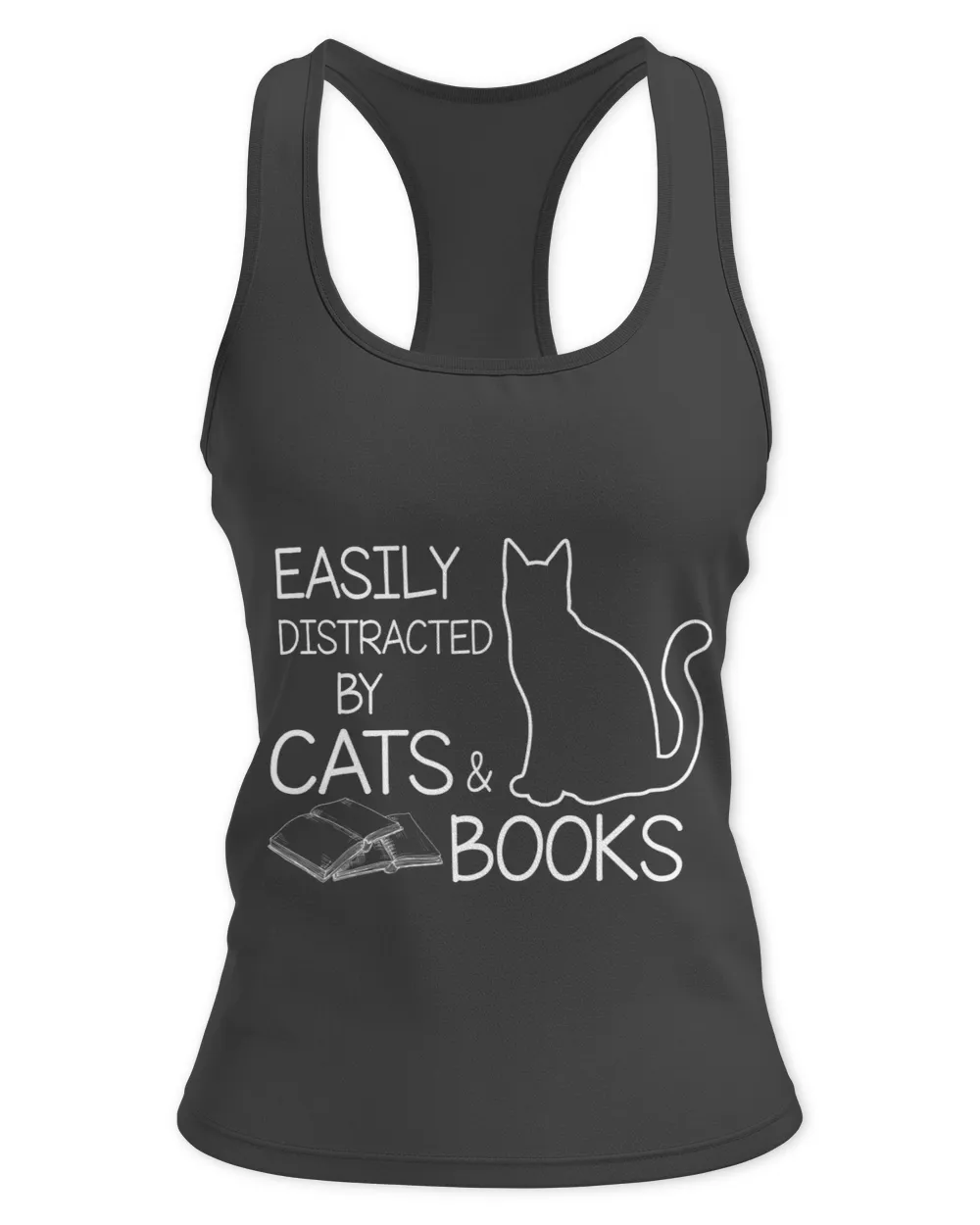 Easily distracted by cats and books cat book lover4
