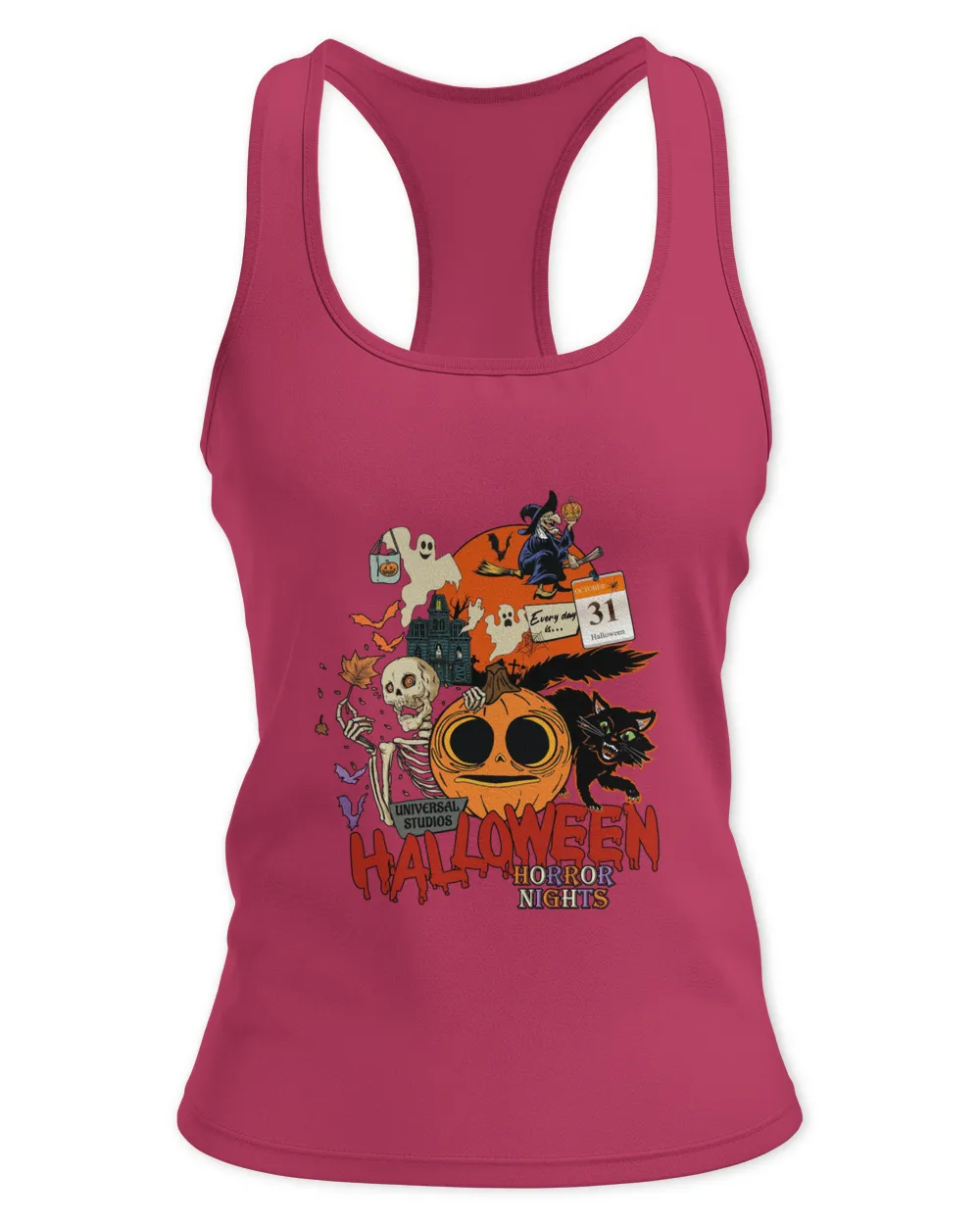 Lil Boo Halloween Horror Nights, Vintage Halloween 2022 Gift Spooky black cat October 31 St Halloween pumpkin witch riding broom skeleton blood Moon Dark color