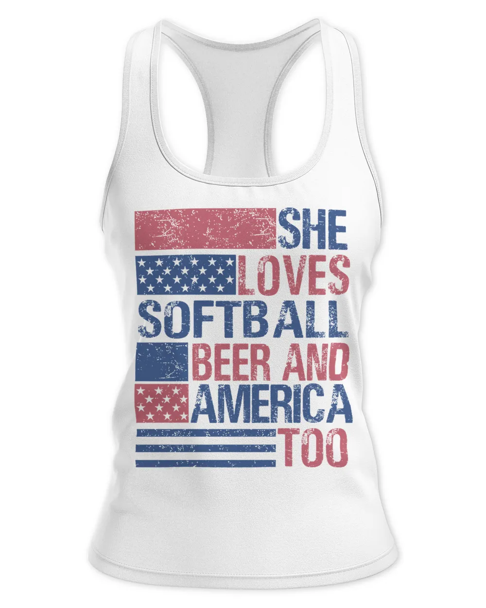 She Loves Softball Beer And America Too