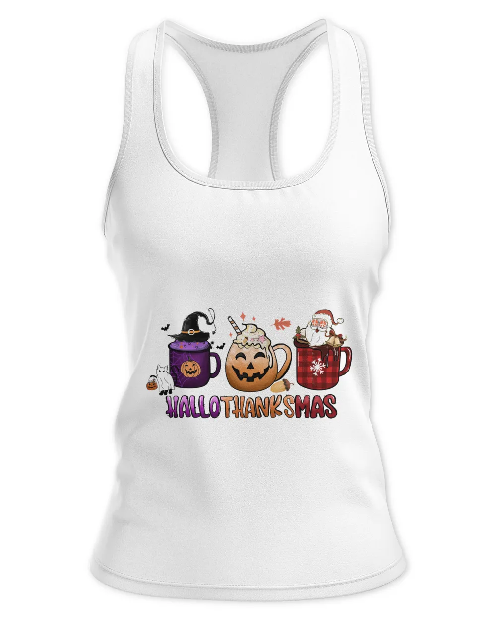 Happy Halloween shirt, Happy Hallothanksmas shirt, Christmas Coffee, Halloween Coffee, Fall Coffee (43)