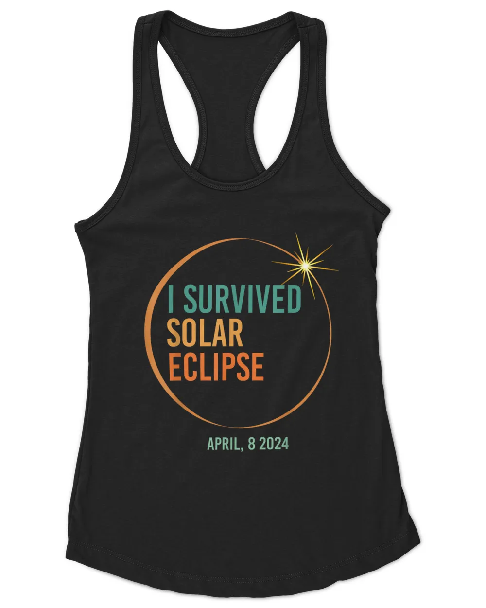 I Survived Solar Eclipse April 8 2024 Funny Totality T-Shirt