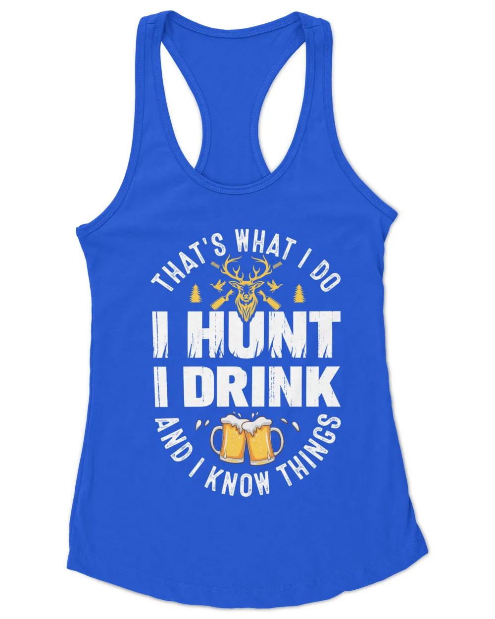 I hunt, i drink and i know things Women's Ideal Racerback Tank royal xs