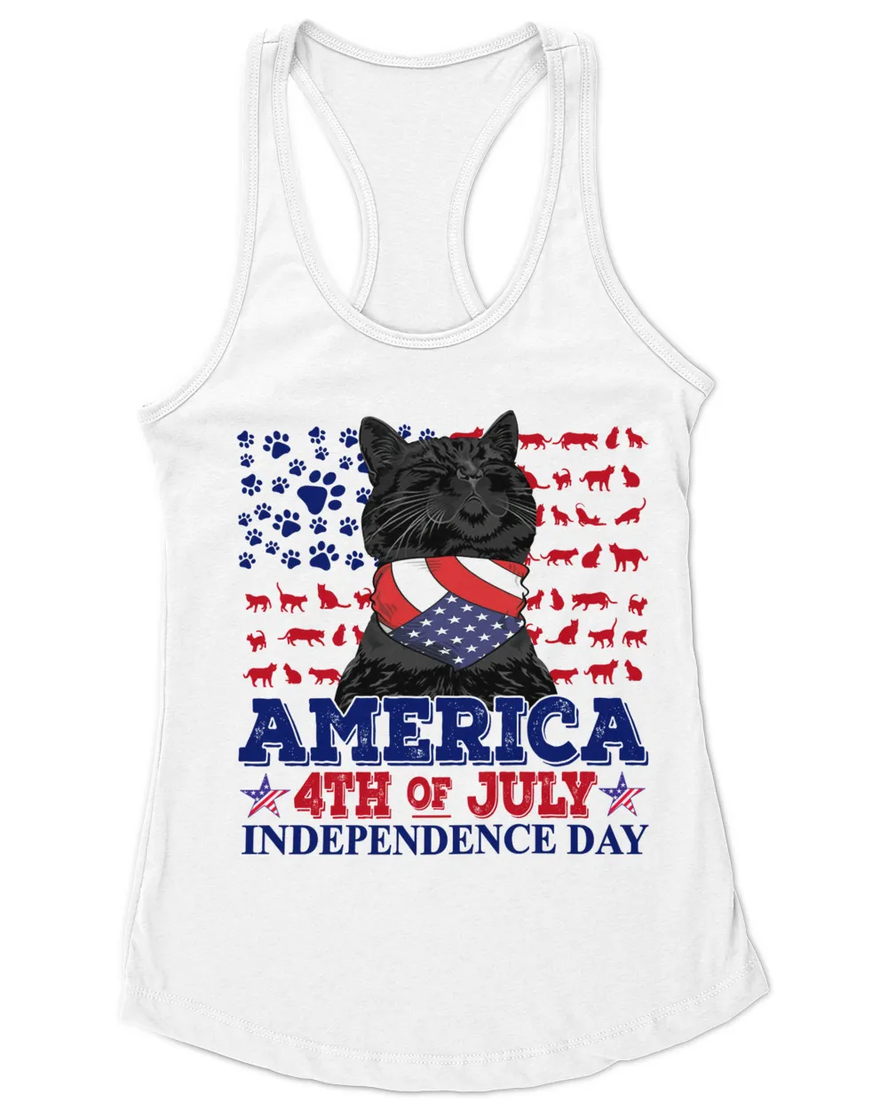 Cat - America 4th of July Independence