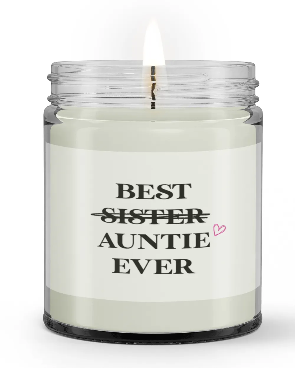 "Best (Sister) Auntie Ever" Pregnancy Announcement Candle