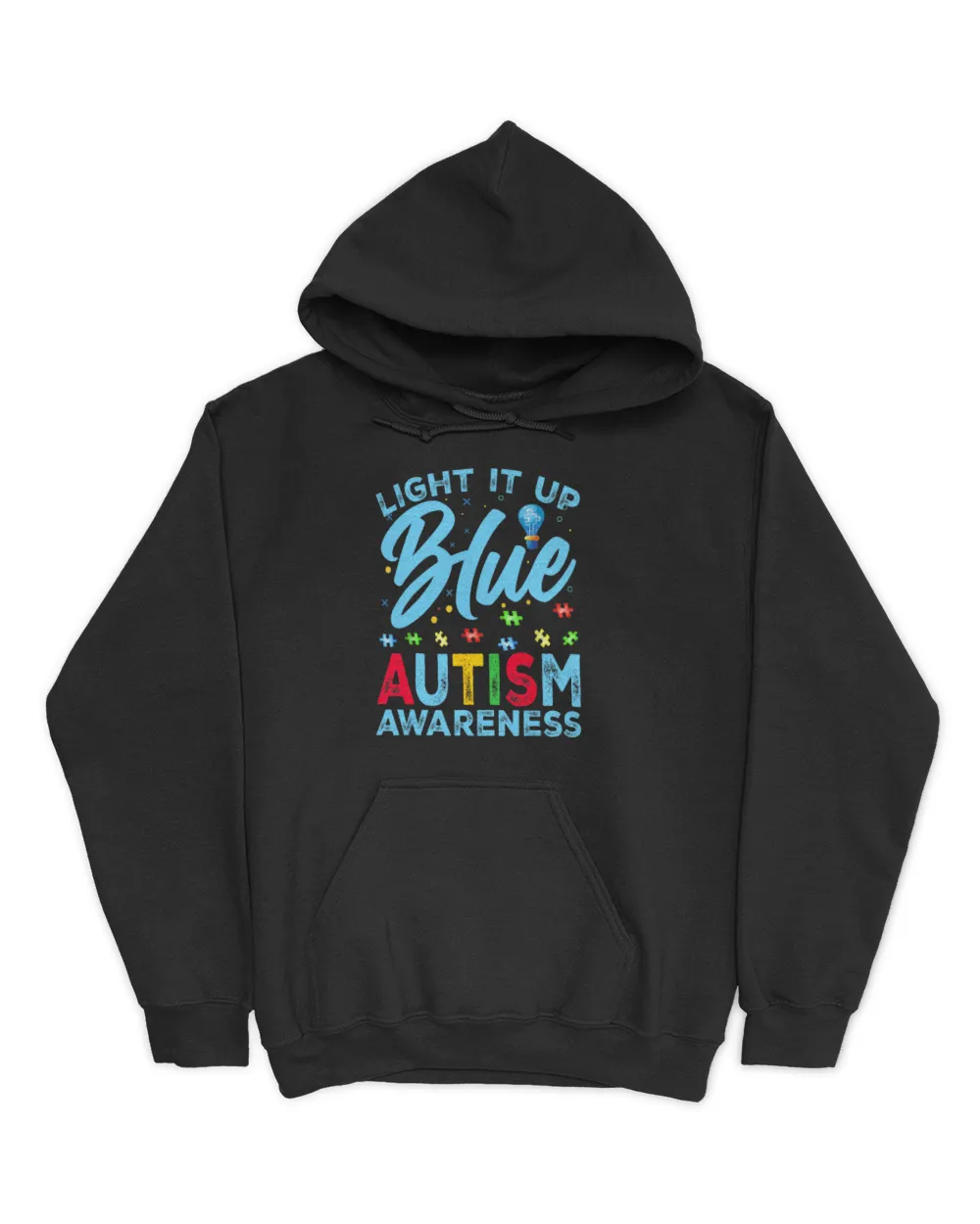 Light It Up Blue Autism Awareness Men Women Kids