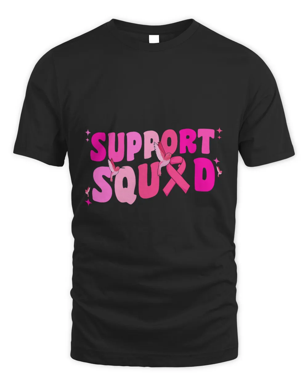 Hummingbird Breast Cancer Awareness Support Squad Groovy Mom