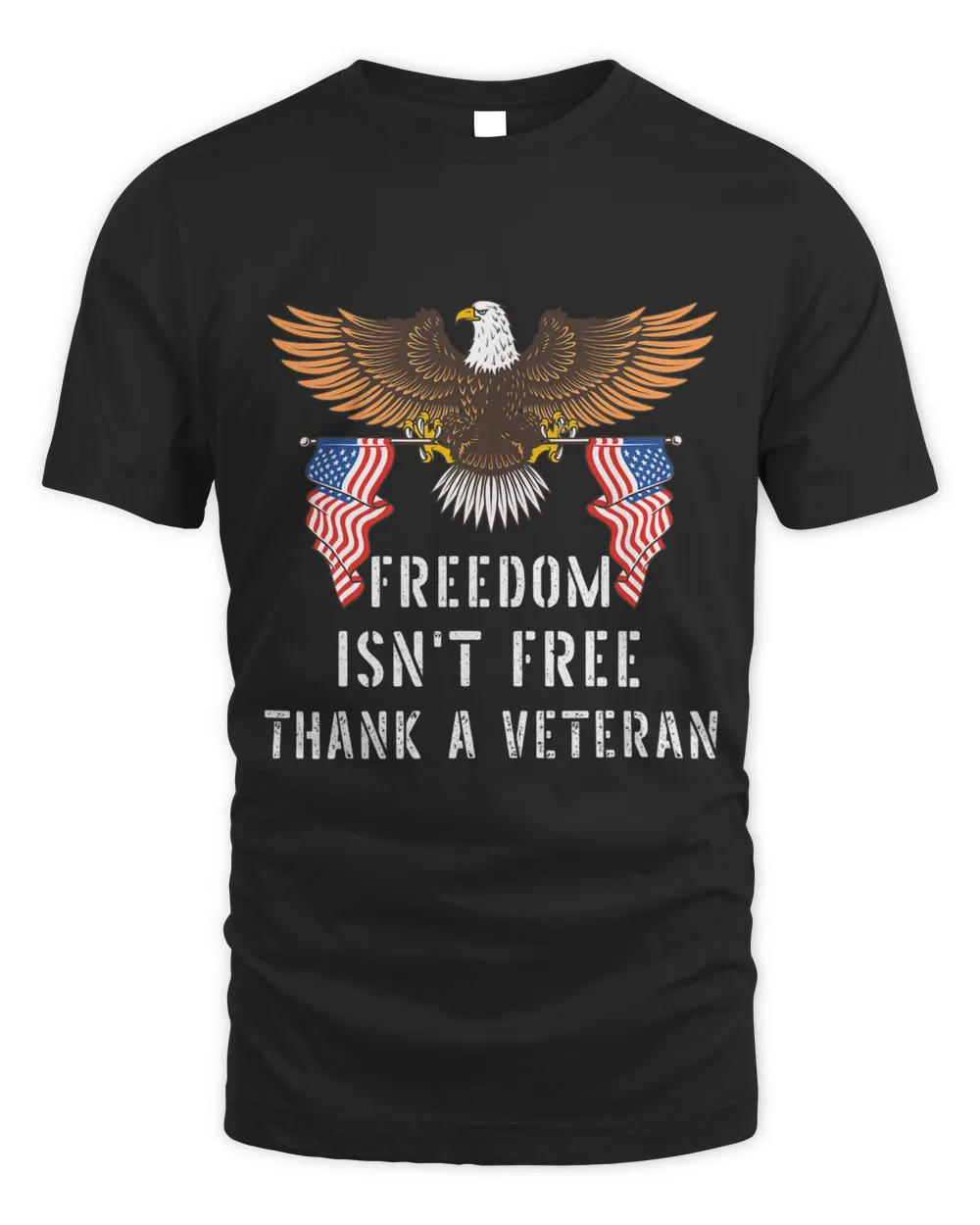 Thank A Veteran American Bald Eagle United States USA Flag