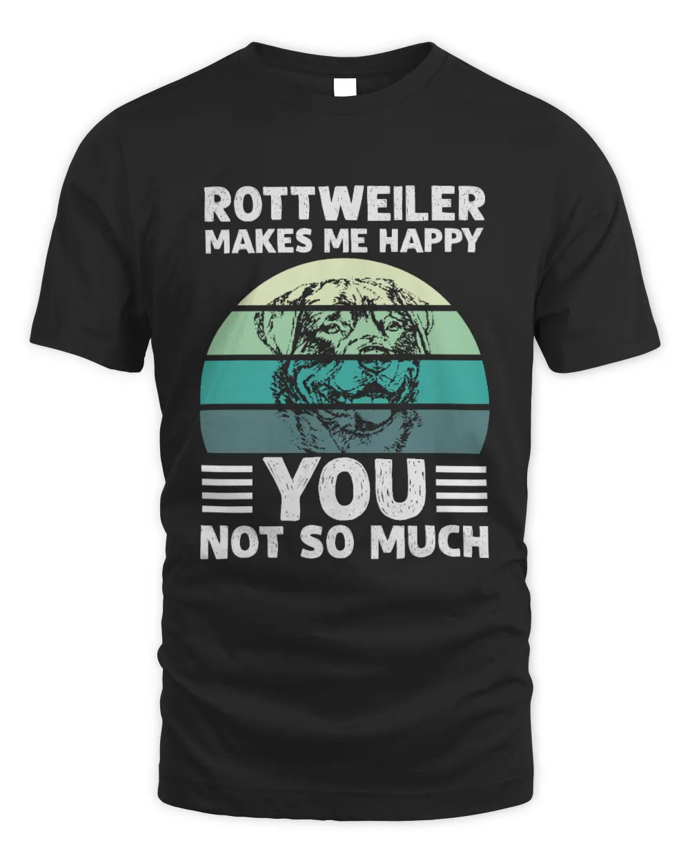 ROTTWEILER-MAKES-ME-HAPPY Unisex Standard T-Shirt (Overnight) black s
