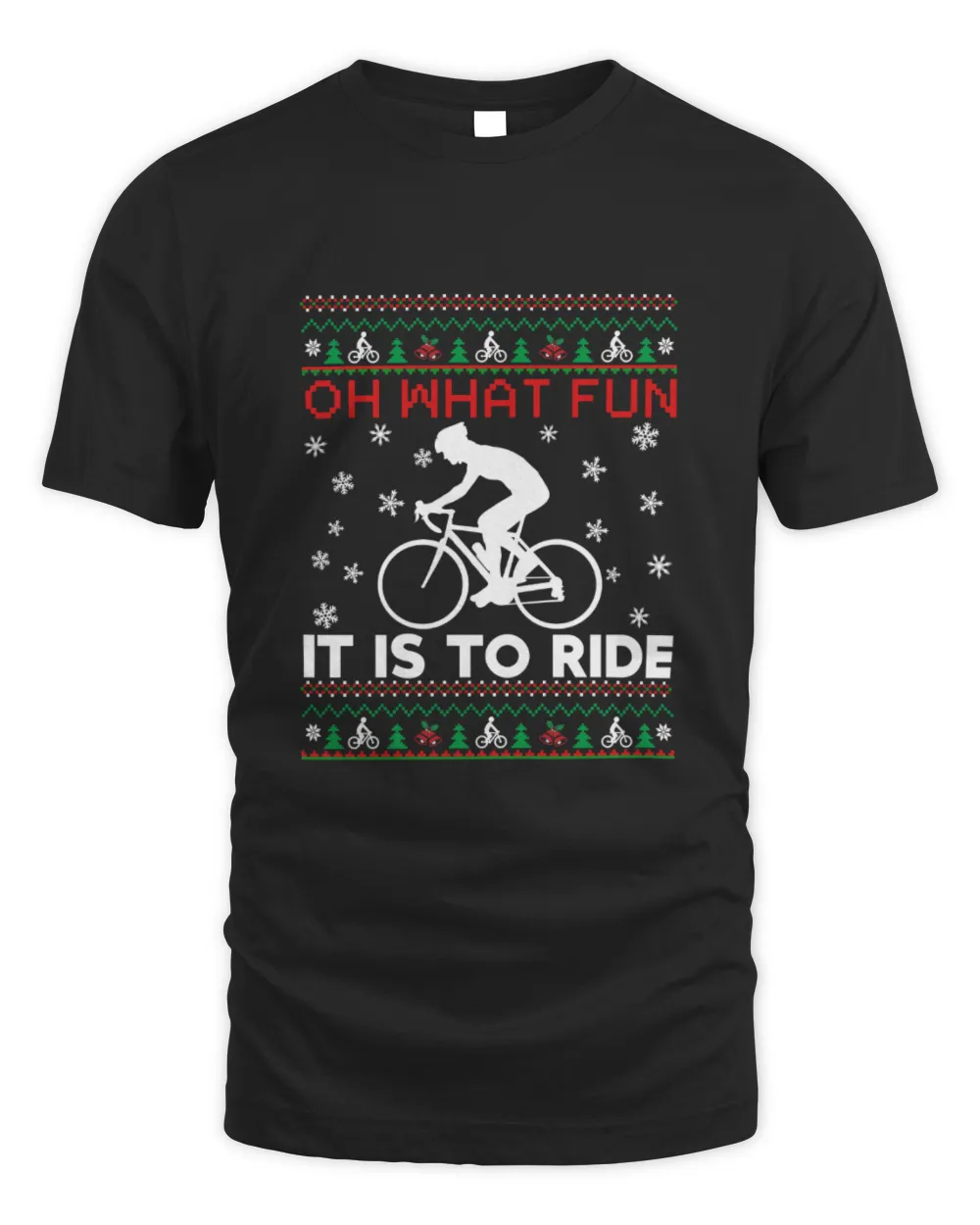 Oh What fun It is to ride xmas Unisex Standard T-Shirt (Overnight) black s