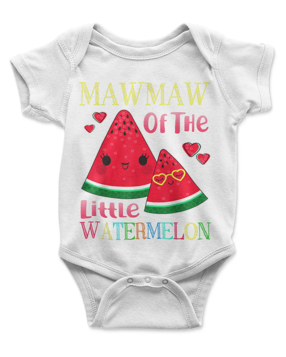 Funny Matching Birthday Shirt Mawmaw Watermelon