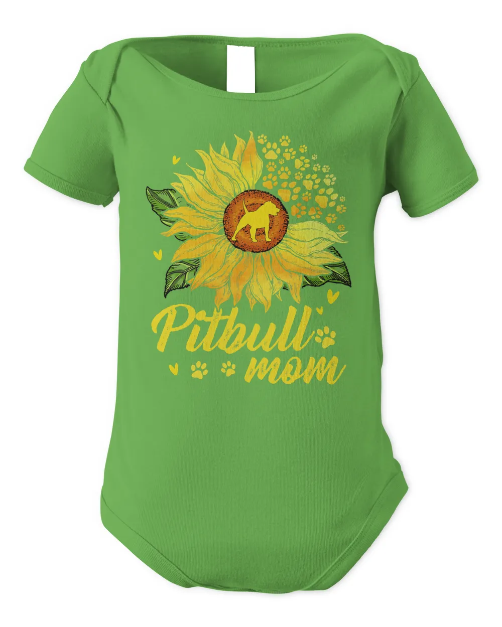 Pitbull Dog Womens Sunflower Pitbull Mom Dog Lover 265