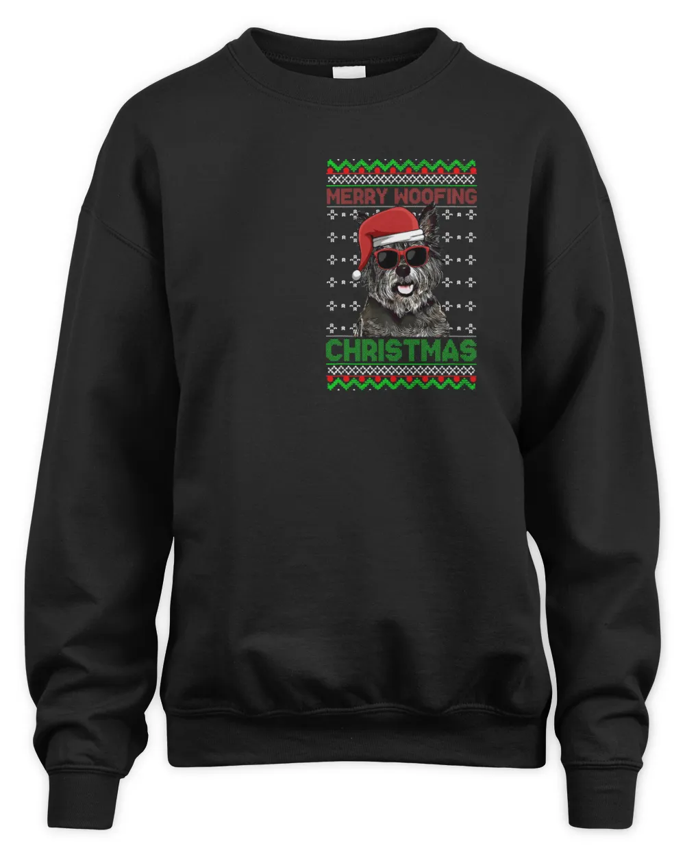 Cairn Terrier Dog Funny Merry Woofing Christmas