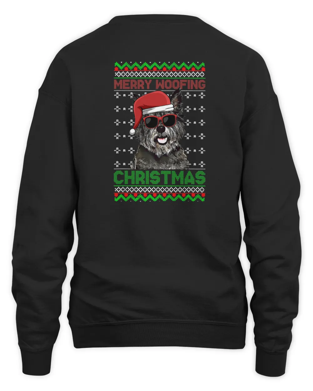 Cairn Terrier Dog Funny Merry Woofing Christmas