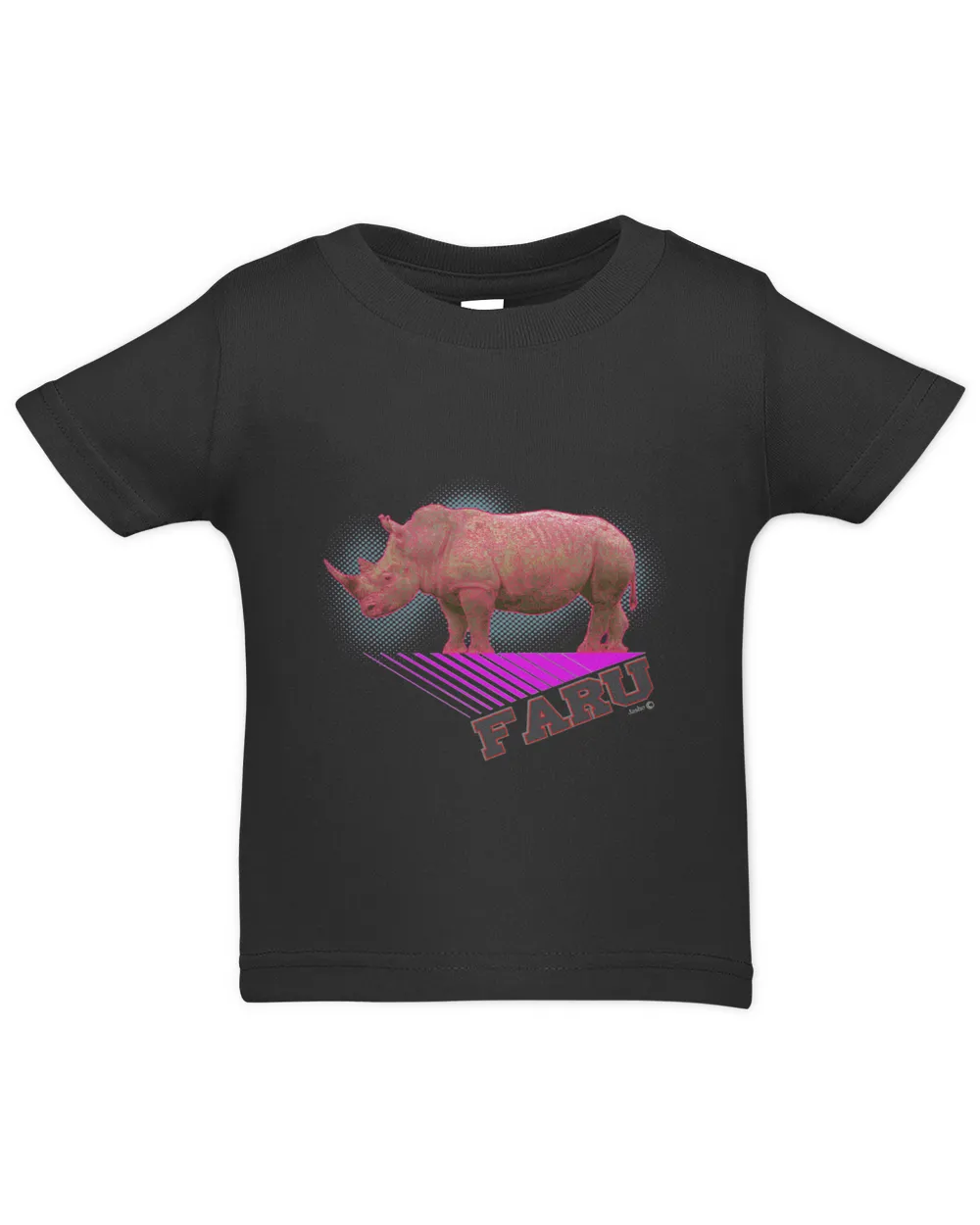 African Rhino Infant Jersey T-Shirt black 6m