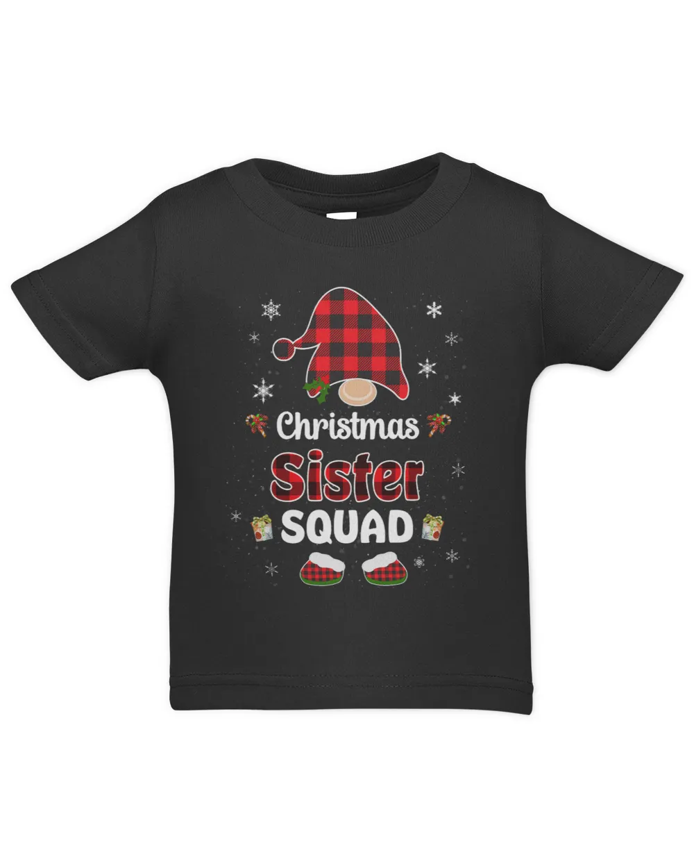 Christmas Sister squad family group matching red plaid
