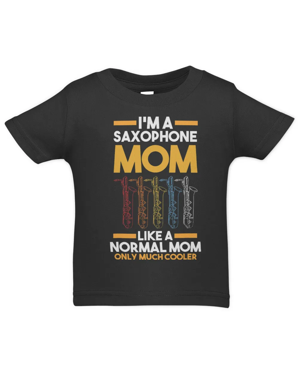 Saxophone Mom Infant Jersey T-Shirt black 6m