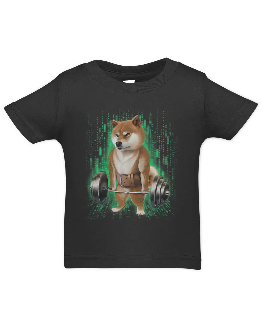 Shiba Dog Muscle Training with Barbell Shrug Bar in Cyber