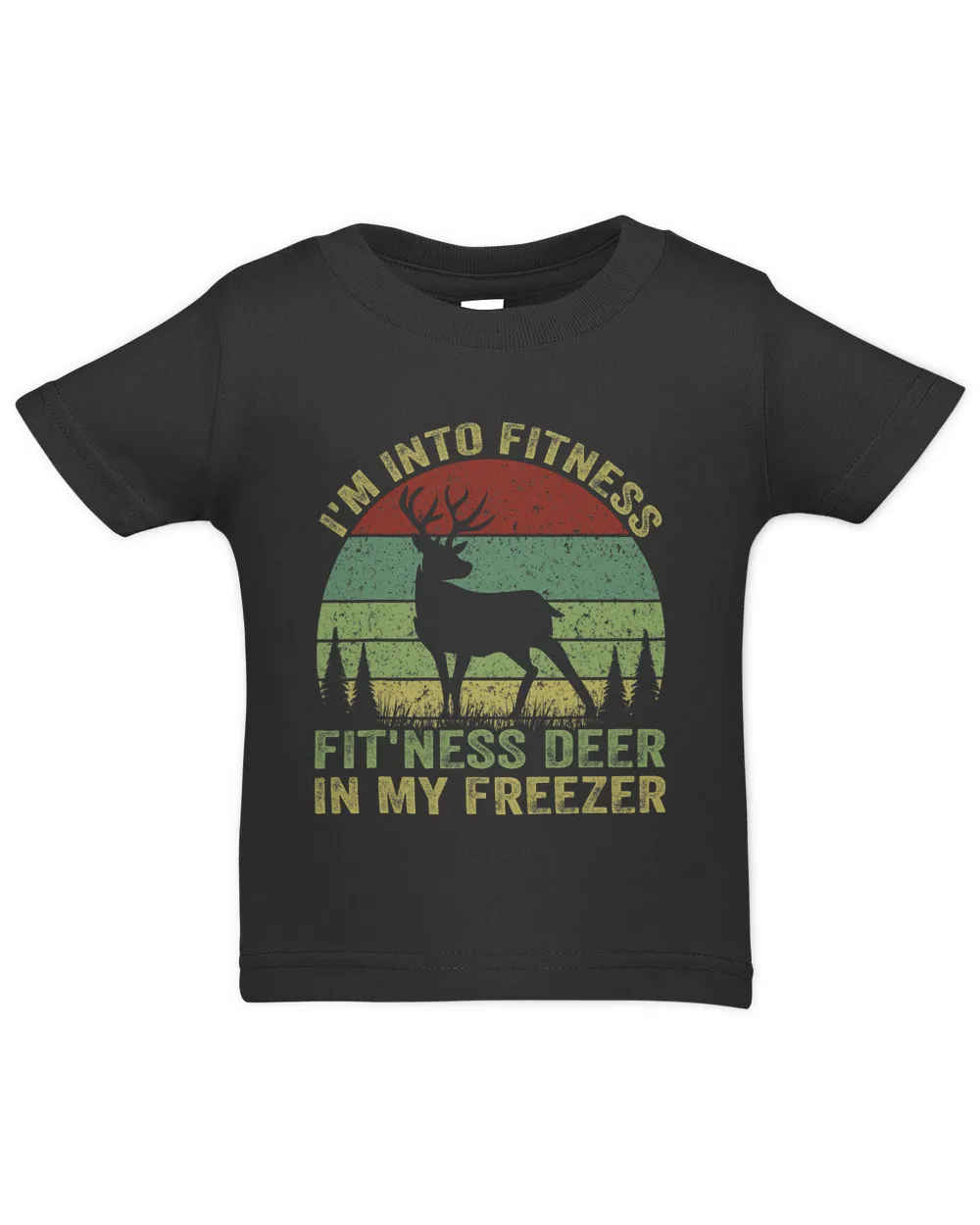 Im Into Fitness FitNess Deer In My Freezer Retro Vintage