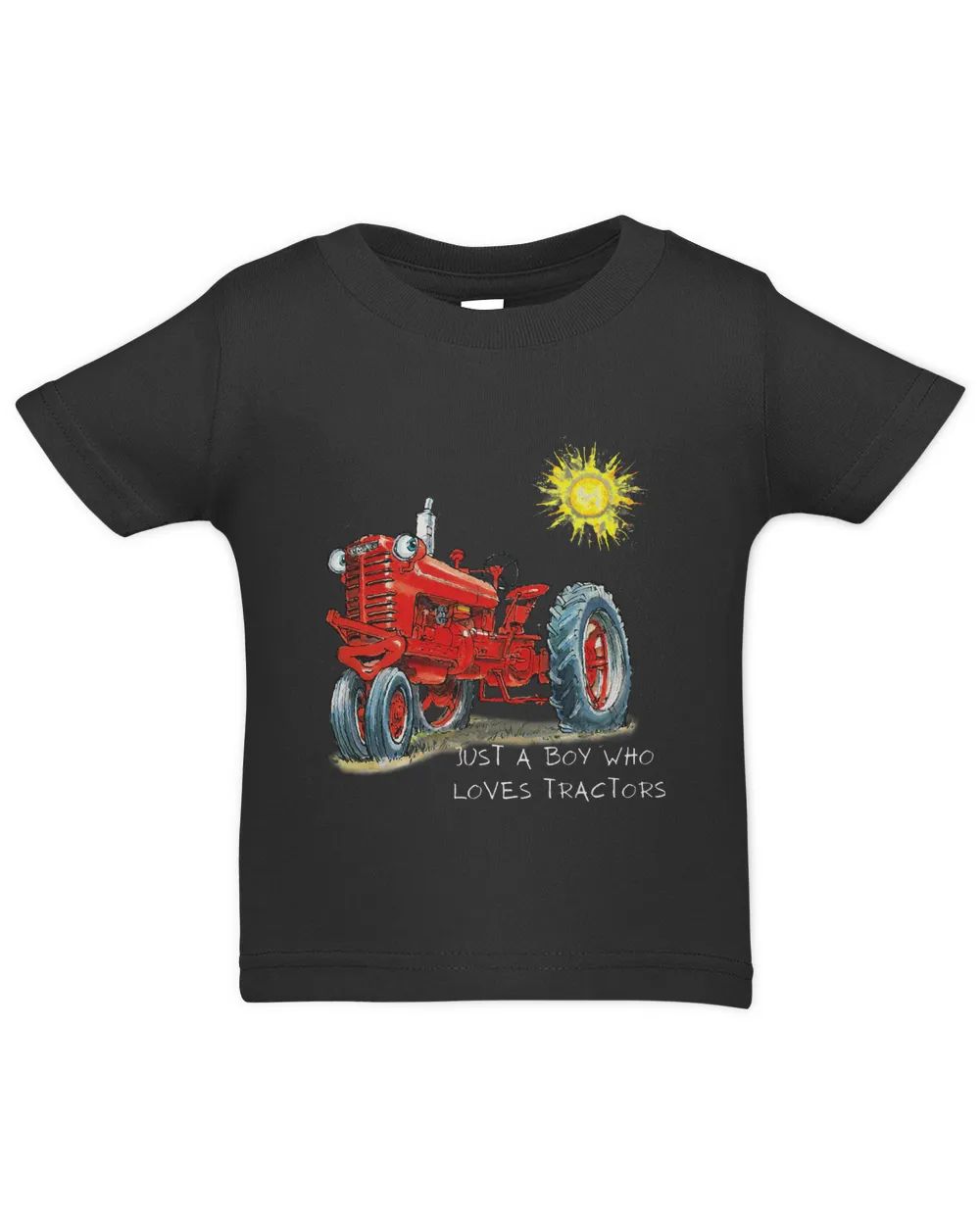 Just A Boy Who Loves Tractors Cute Drawing Farmer Farming