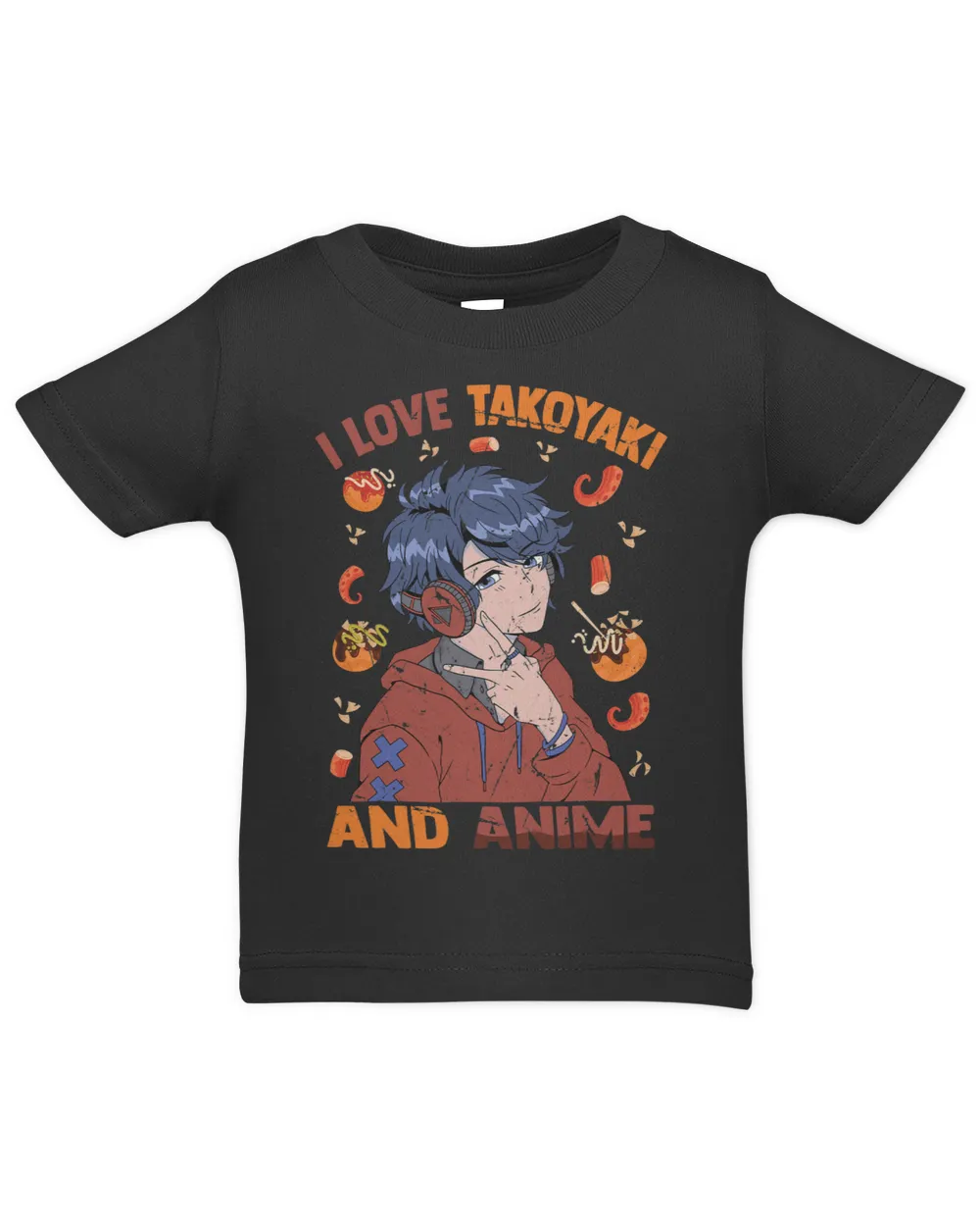 I Love Takoyaki And Anime Cute Kawaii Manga Otaku Guy