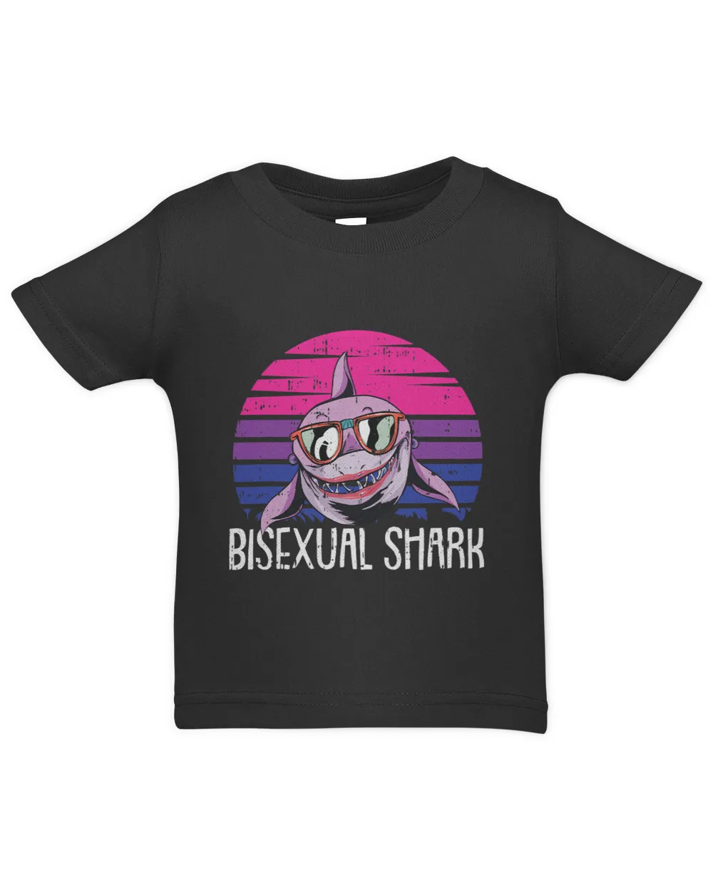 Shark Bi sexual Pride Retro Ocean Animal LGBT Q Proud Ally