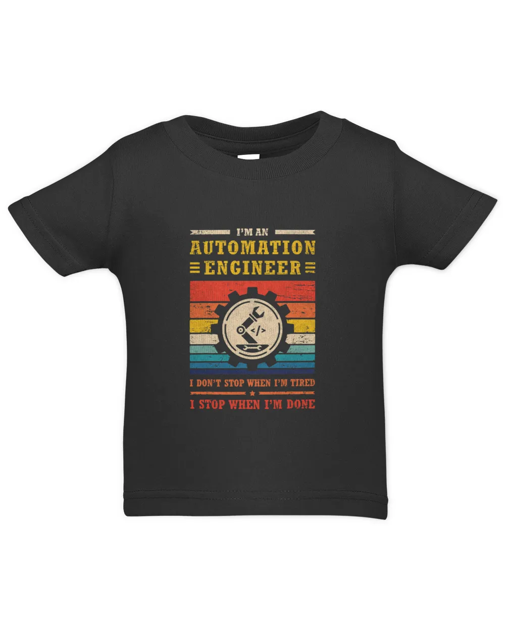 Controls Engineer HMI PLC Programmer PLC Automation Engineer Infant Jersey T-Shirt black 6m