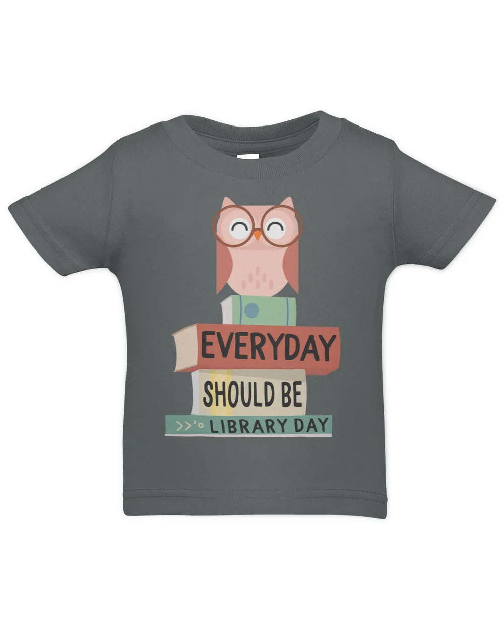 Everyday Should Be Library Day Cute Owl Reading Books Lover