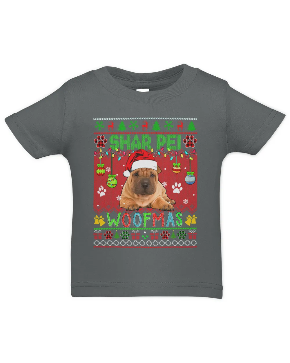 Shar Pei Christmas Woof Santa Shar Pei Dog Lover Owner 34