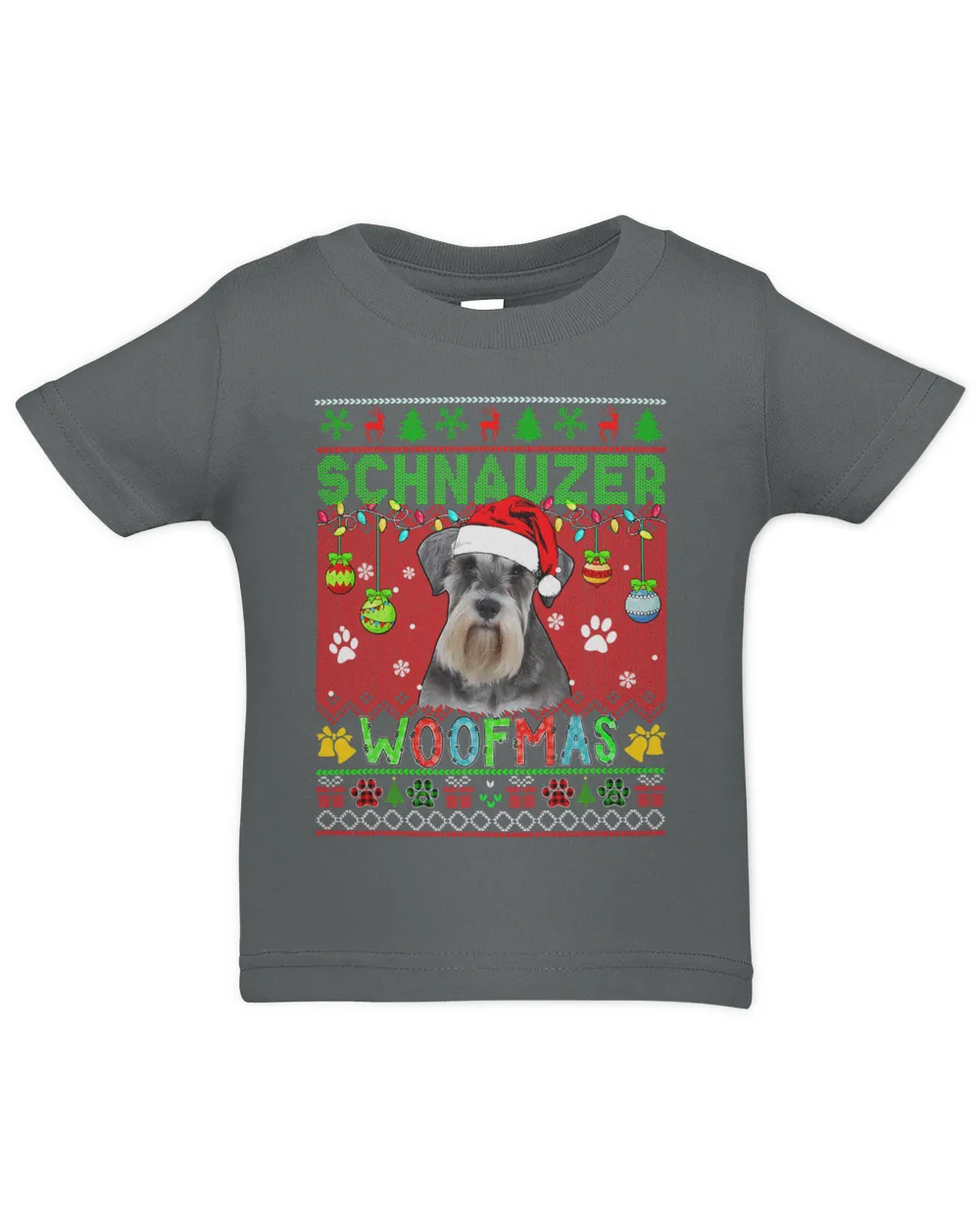 Schnauzer Christmas Woof Santa Schnauzer Dog Lover Owner 30