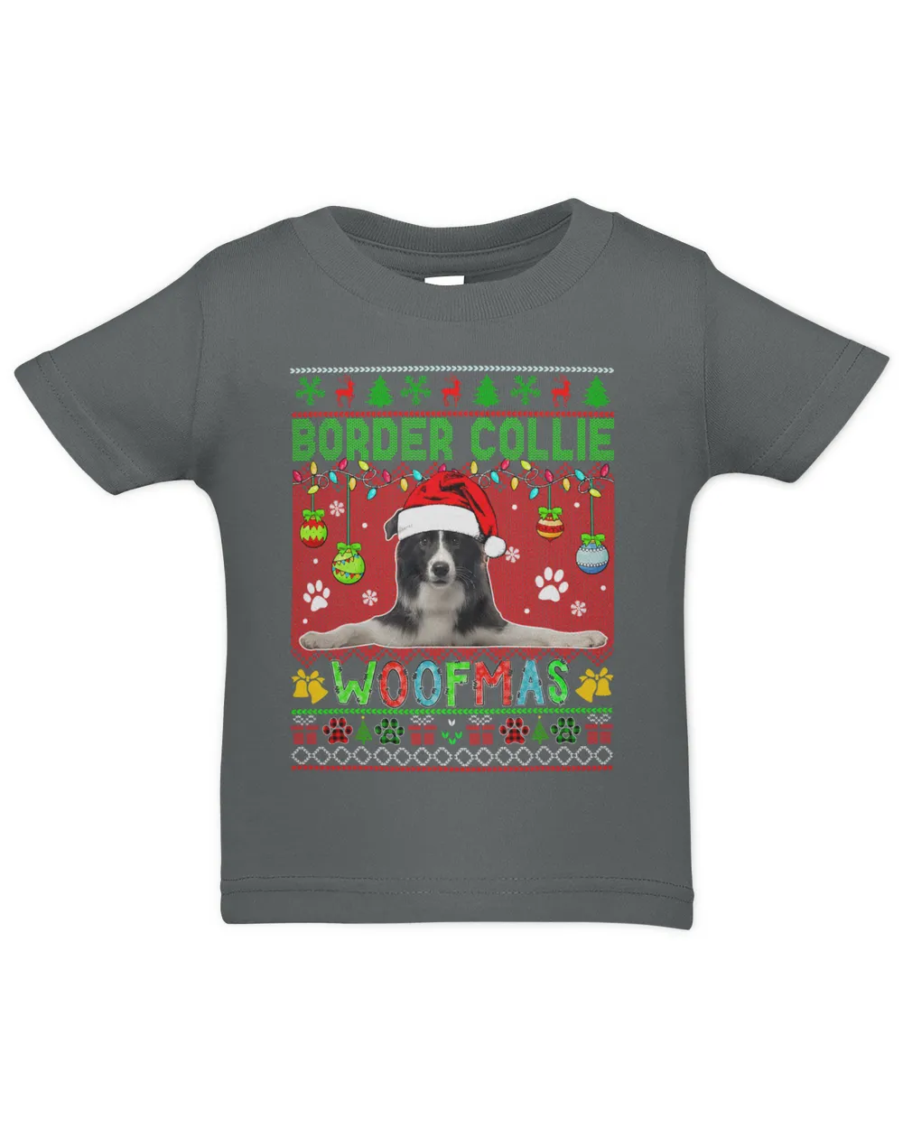 Border Collie Christmas Woof Santa Border Collie Dog Lover 24