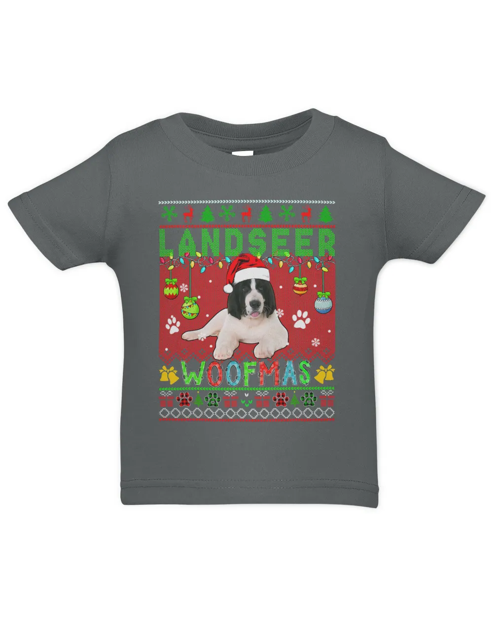 Landseer Christmas Woof Santa Landseer Dog Lover Owner 31