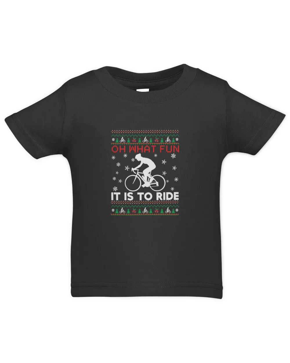 Oh What fun It is to ride xmas Infant Jersey T-Shirt black 6m